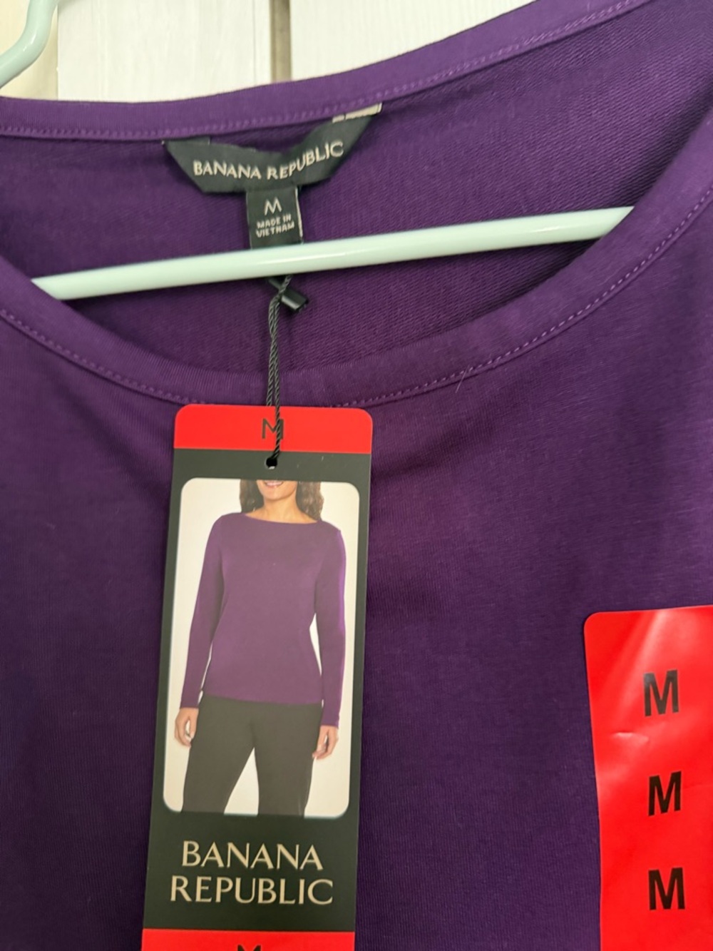 Banana Republic Purple Long Sleeve Crewneck Top